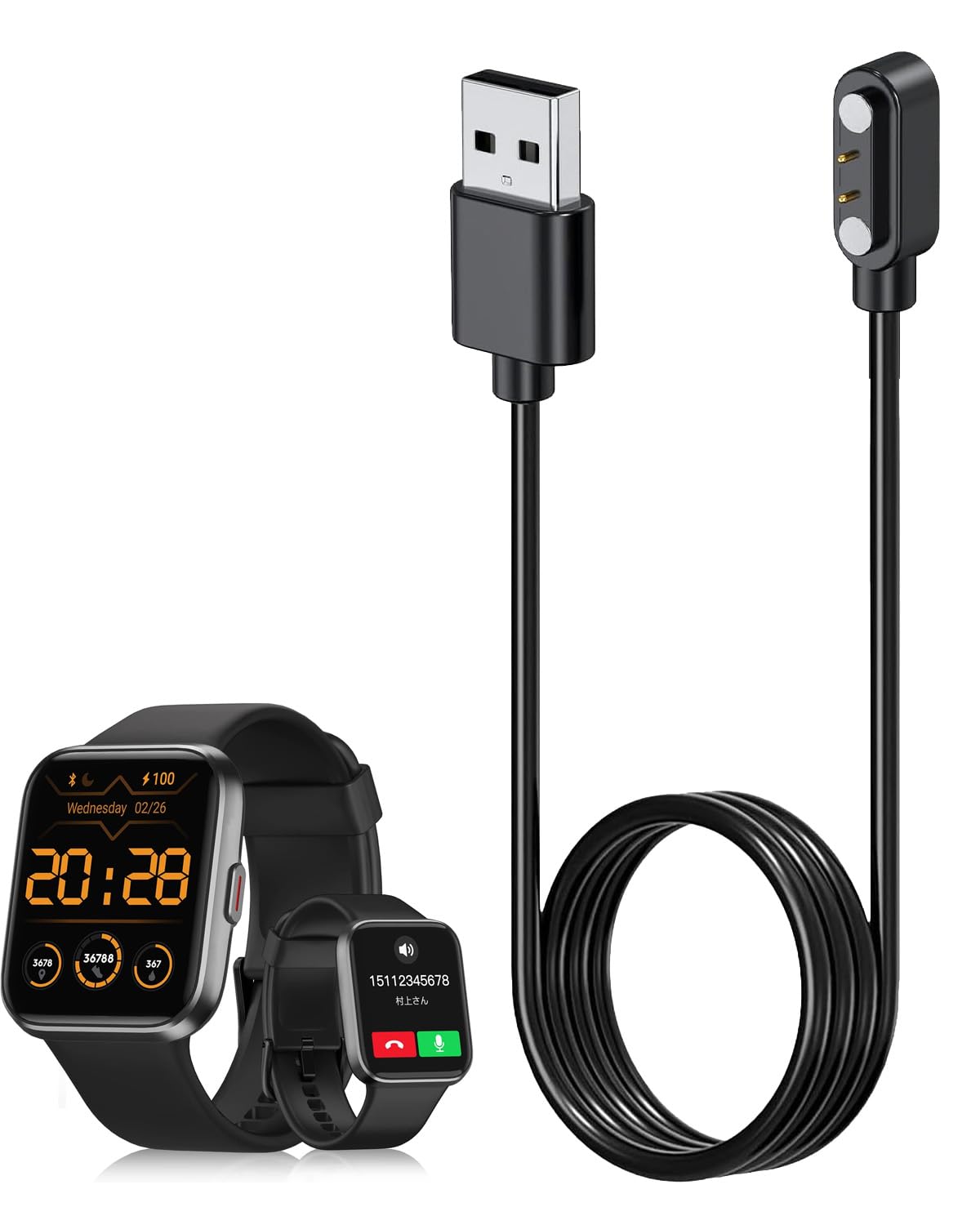 Amazon.co.jp: For aeac ‎ID208Plus 1.8インチ スマートウォッチ 充電